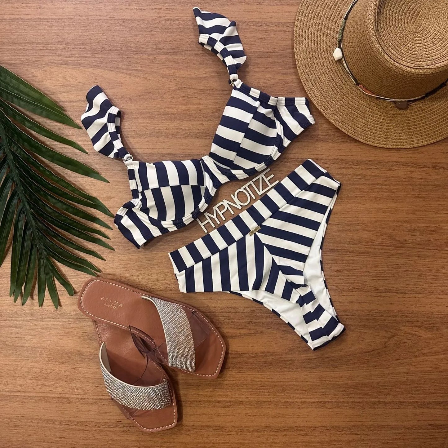 Bikini Grasieli Rayado Marino
