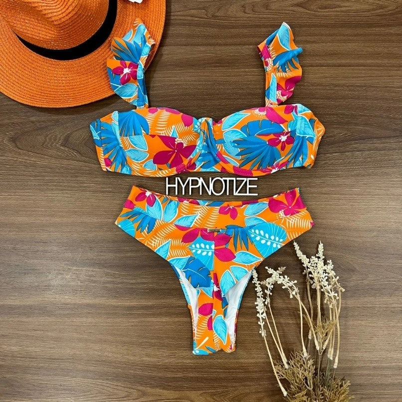 Bikini Alessandra Flores Miami-Fundo Laranja